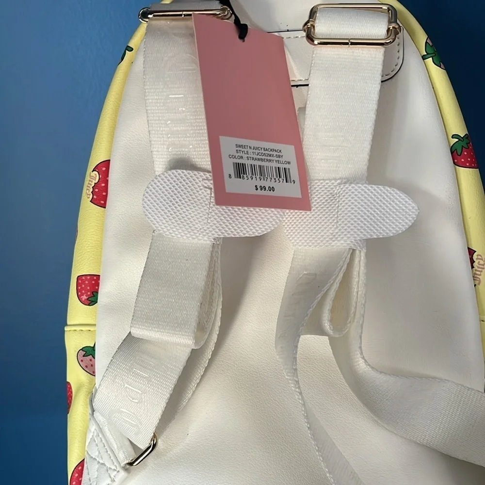 Juicy Couture Yellow Strawberry Backpack NWT